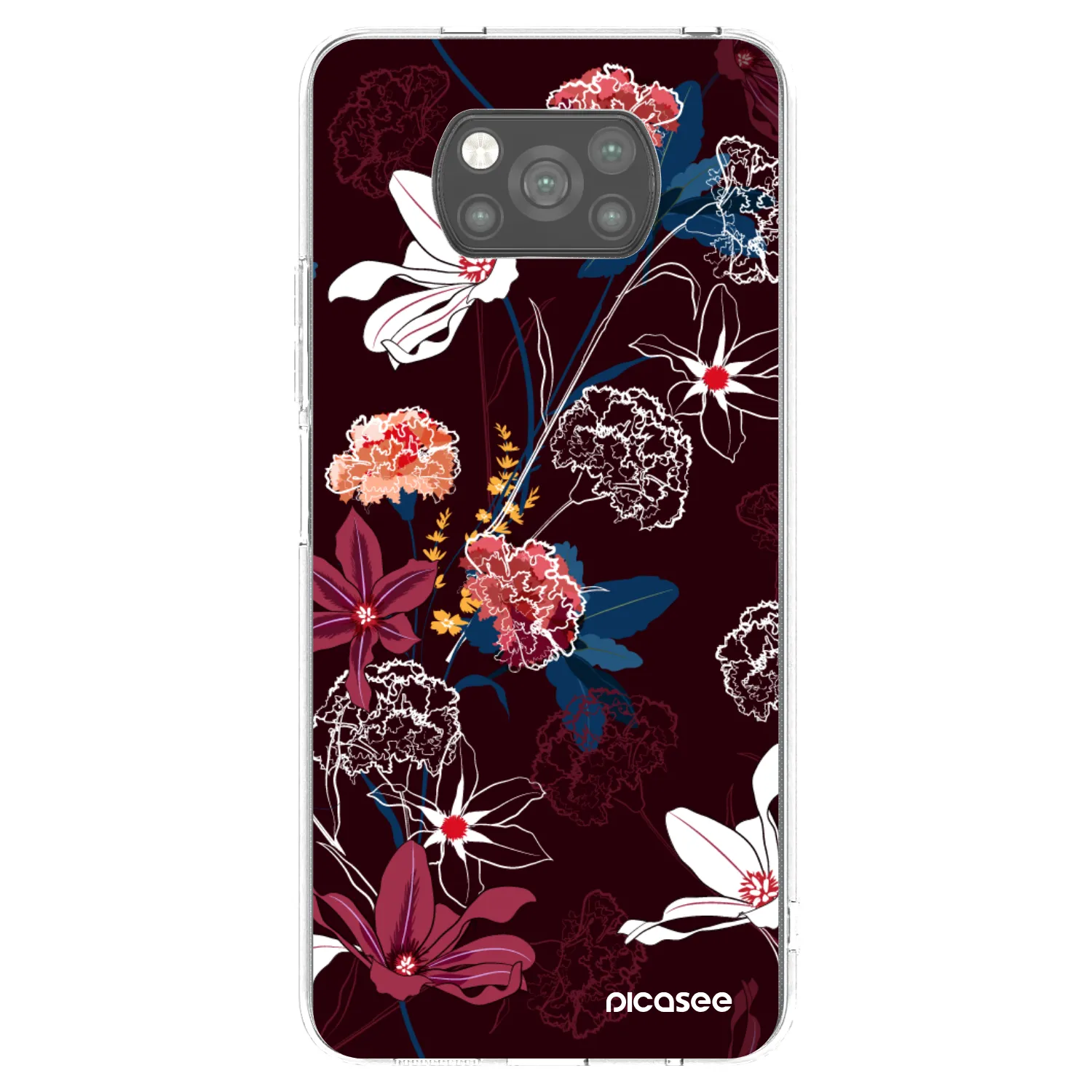 Picasee Μαύρη θήκη σιλικόνης για Xiaomi Poco X3 Pro - Dark Meadow