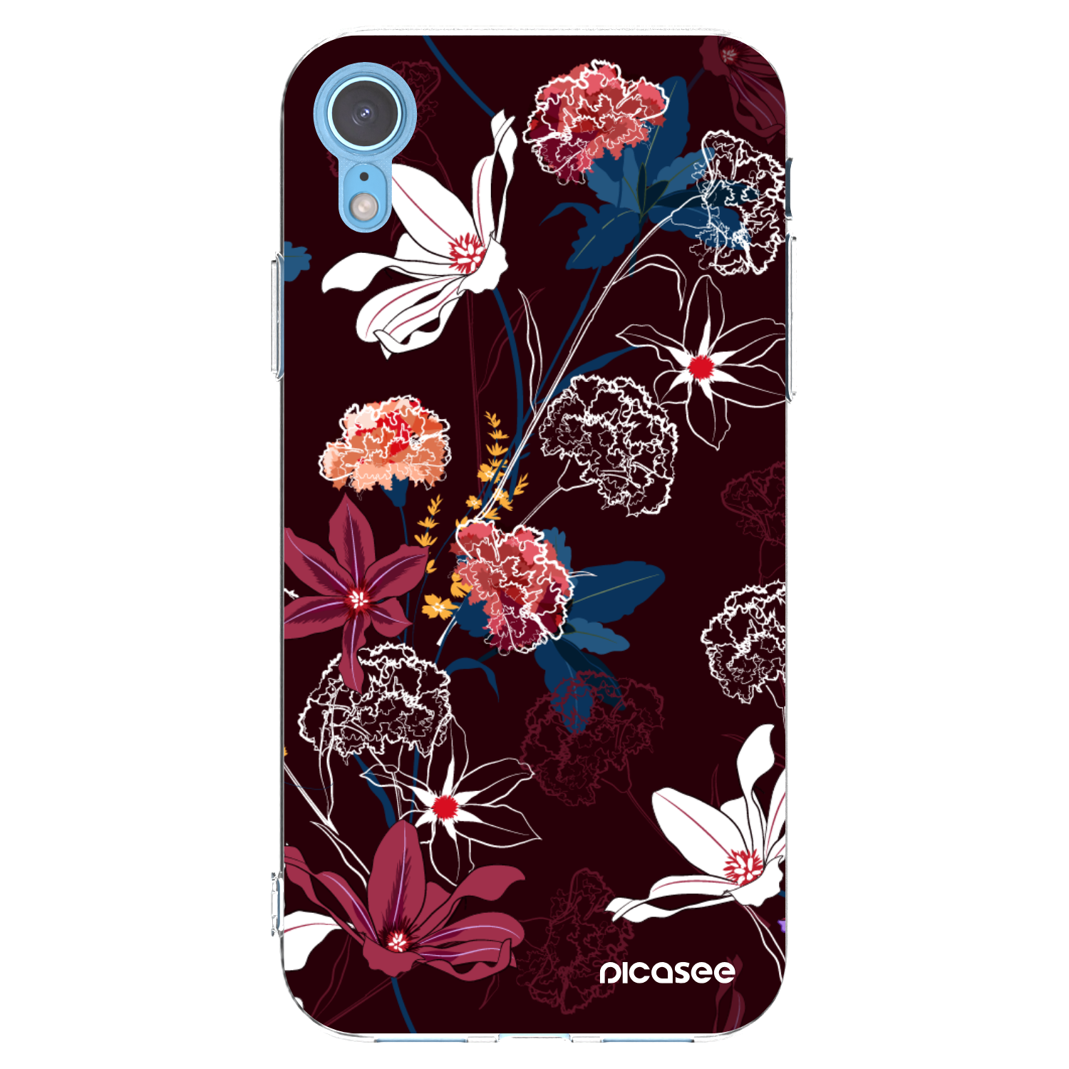 Picasee διαφανής θήκη σιλικόνης Apple iPhone XR - Dark Meadow