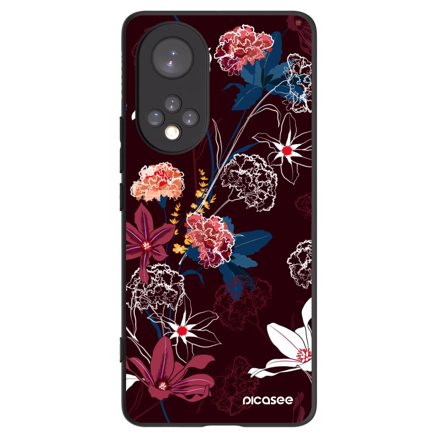 Picasee Μαύρη θήκη σιλικόνης για Honor 50 5G - Dark Meadow