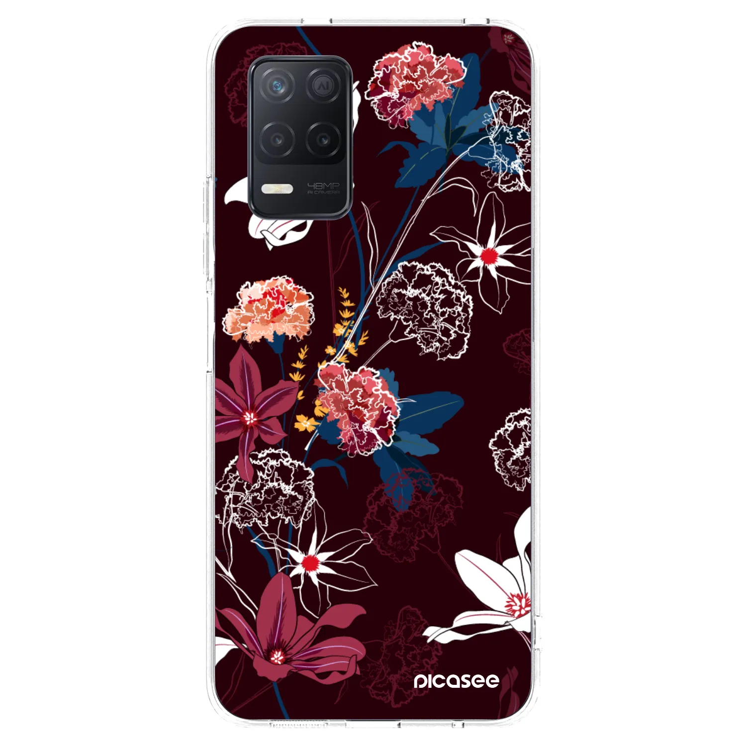Picasee διαφανής θήκη σιλικόνης Realme 8 5G - Dark Meadow