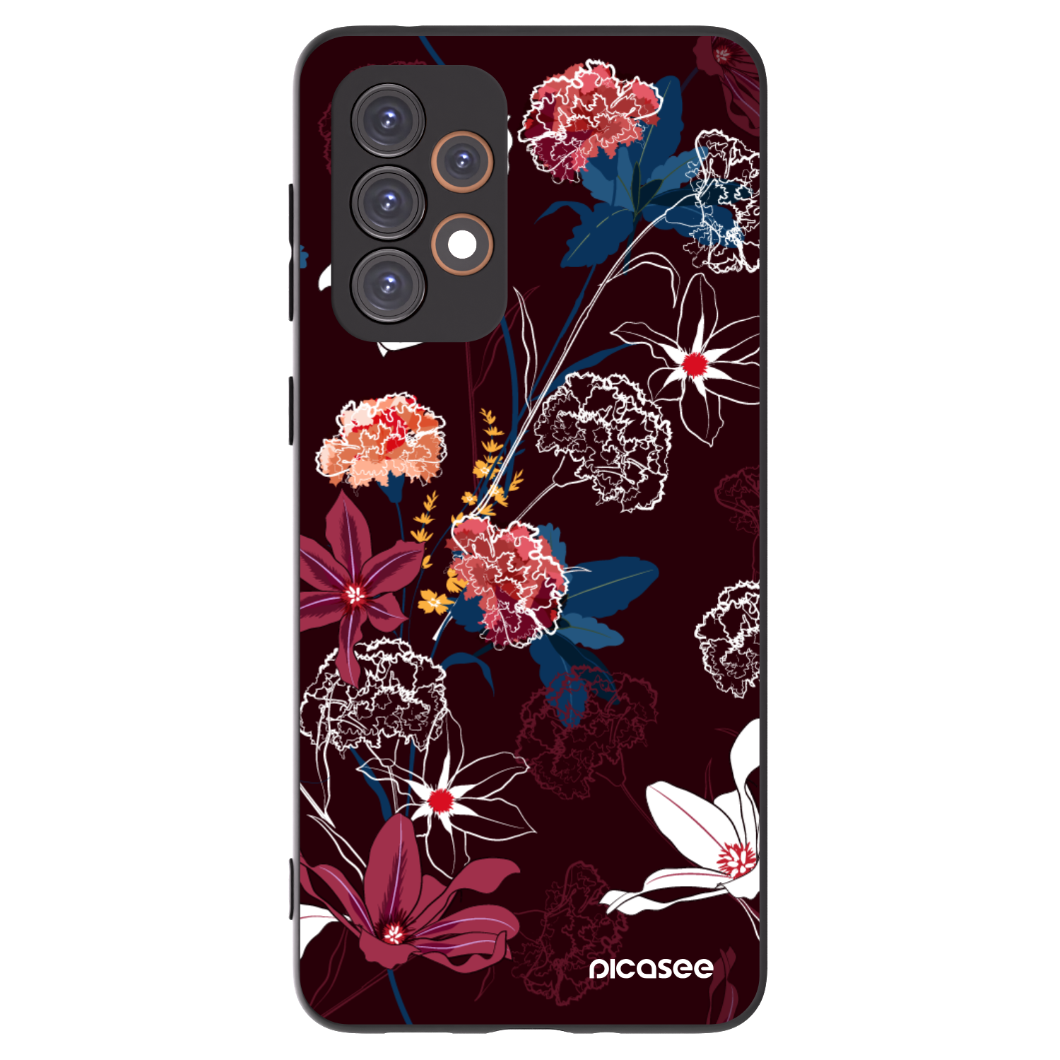 Picasee Μαύρη θήκη σιλικόνης για Samsung Galaxy A33 5G A336 - Dark Meadow