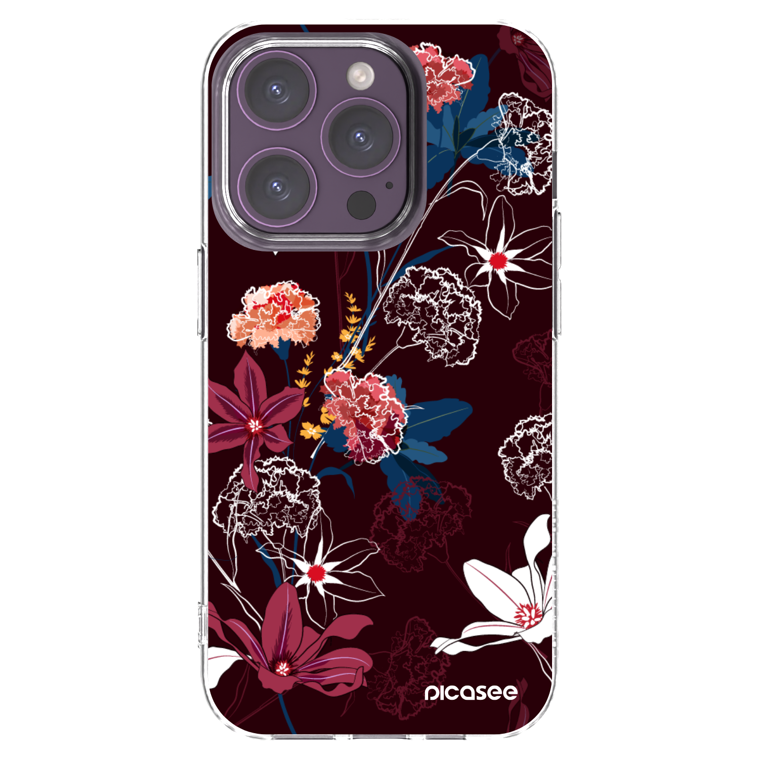 Picasee διαφανής θήκη σιλικόνης Apple iPhone 14 Pro - Dark Meadow