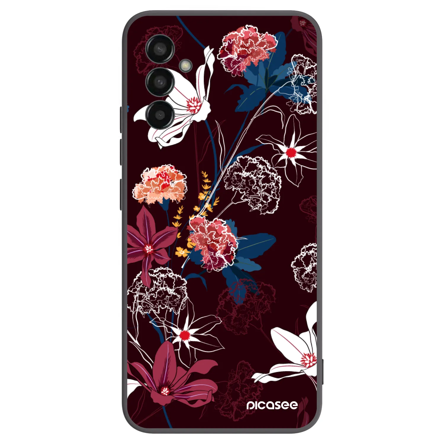 Picasee Μαύρη θήκη σιλικόνης για Samsung Galaxy M13 M135F - Dark Meadow