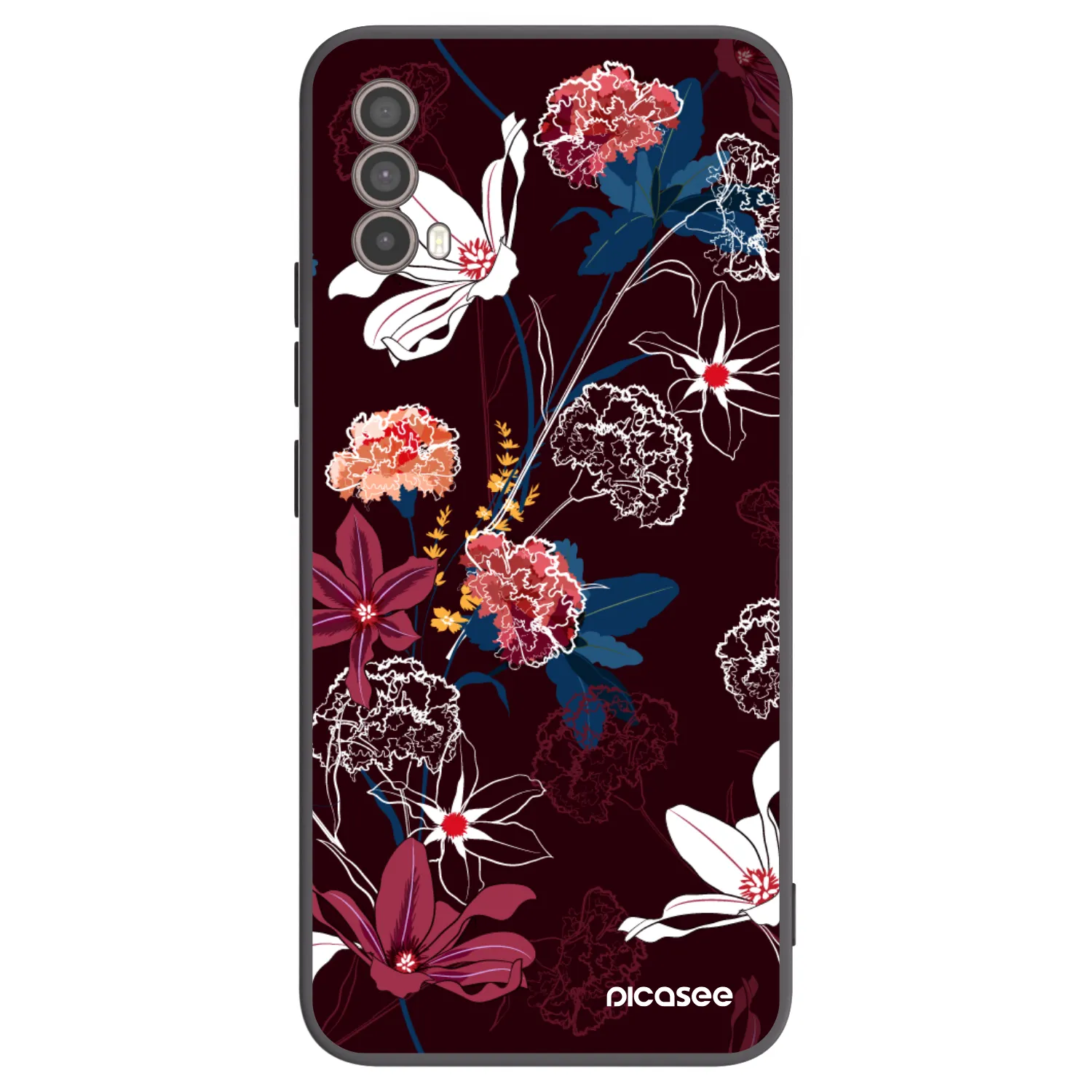 Picasee Μαύρη θήκη σιλικόνης για Motorola Moto E40 - Dark Meadow