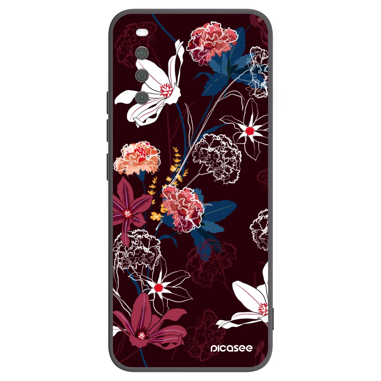 Picasee Μαύρη θήκη σιλικόνης για Sony Xperia 10 III - Dark Meadow