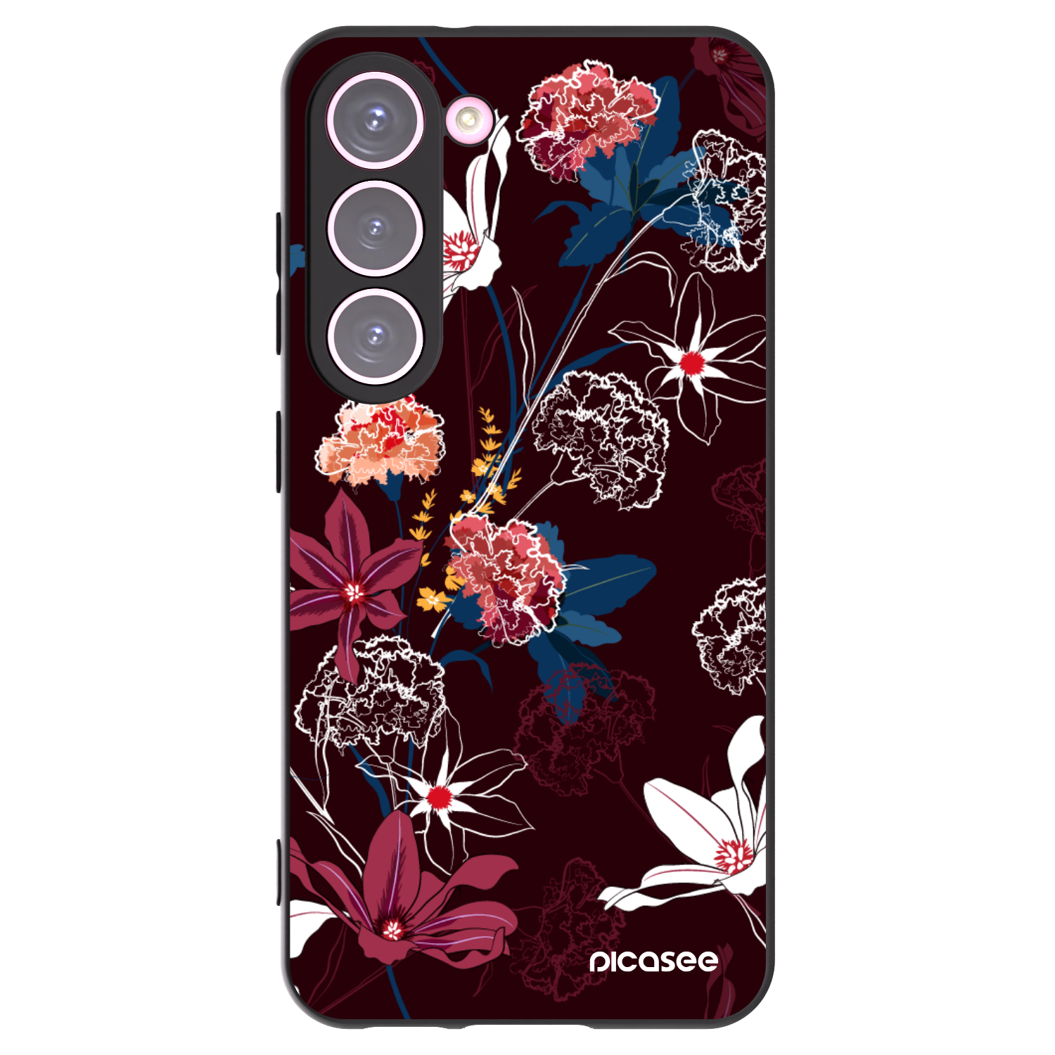 Picasee Μαύρη θήκη σιλικόνης για Samsung Galaxy S23 5G - Dark Meadow