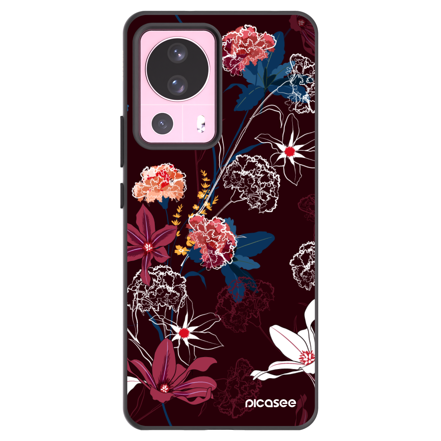 Picasee Μαύρη θήκη σιλικόνης για Xiaomi 13 Lite - Dark Meadow