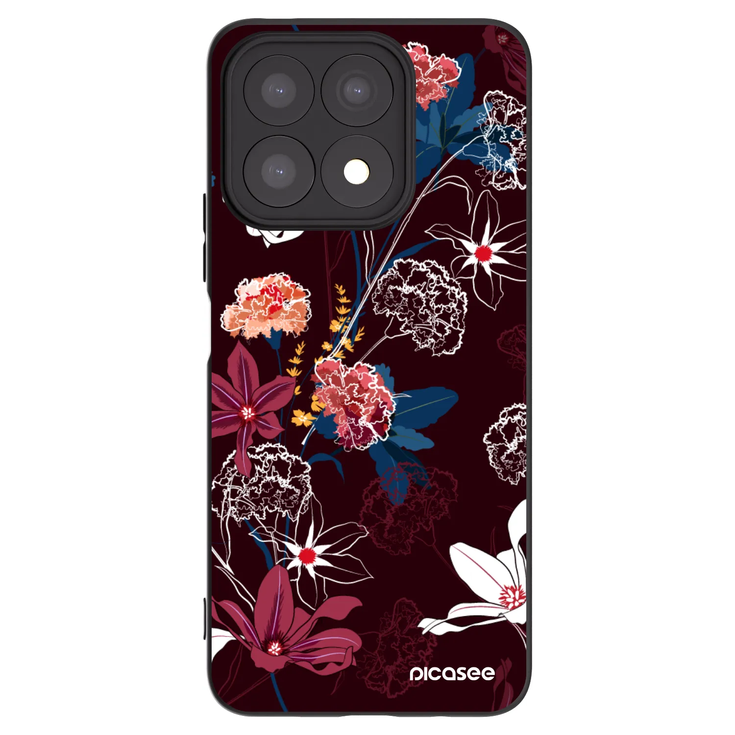 Picasee Μαύρη θήκη σιλικόνης για Honor X8a - Dark Meadow