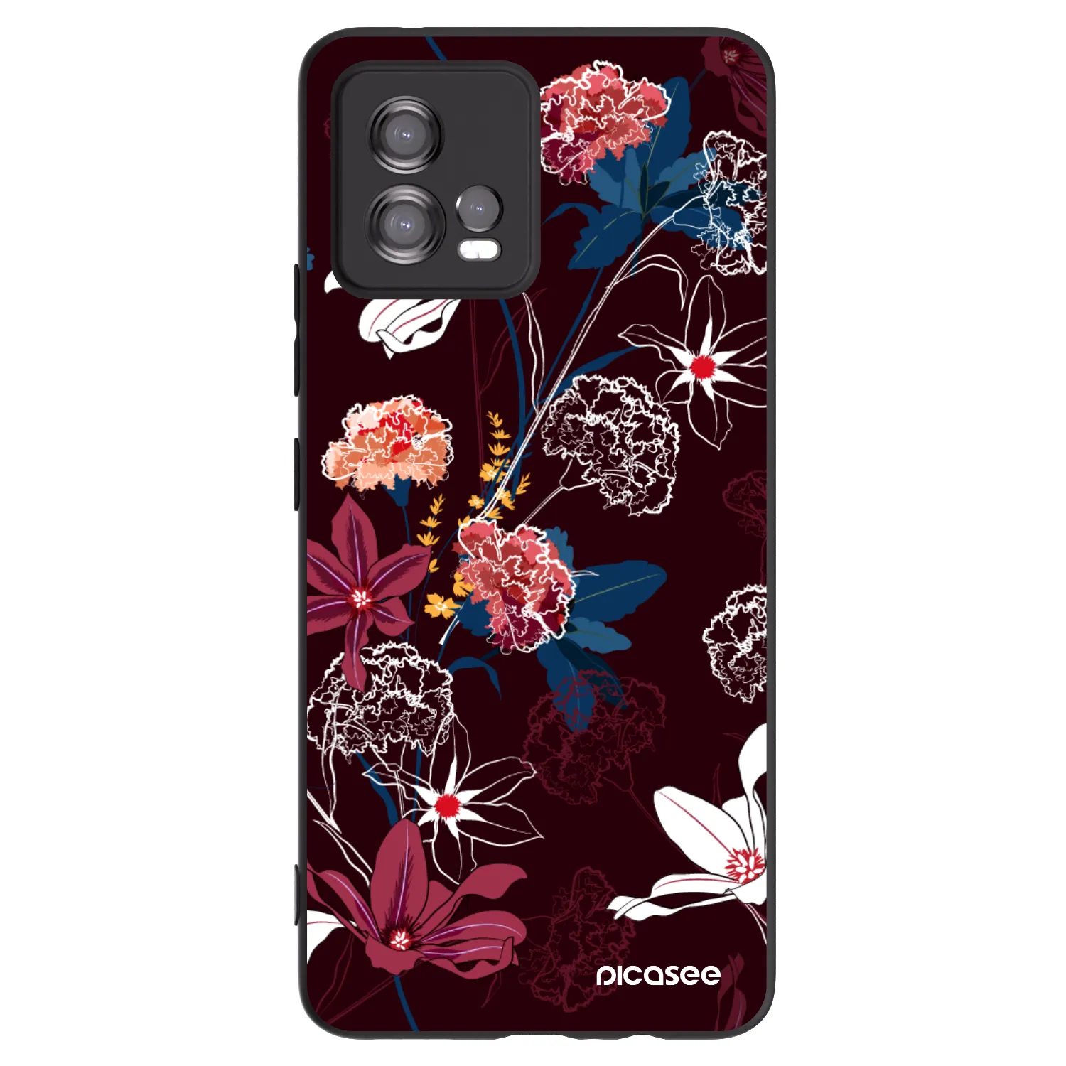 Picasee Μαύρη θήκη σιλικόνης για Motorola Moto G72 - Dark Meadow