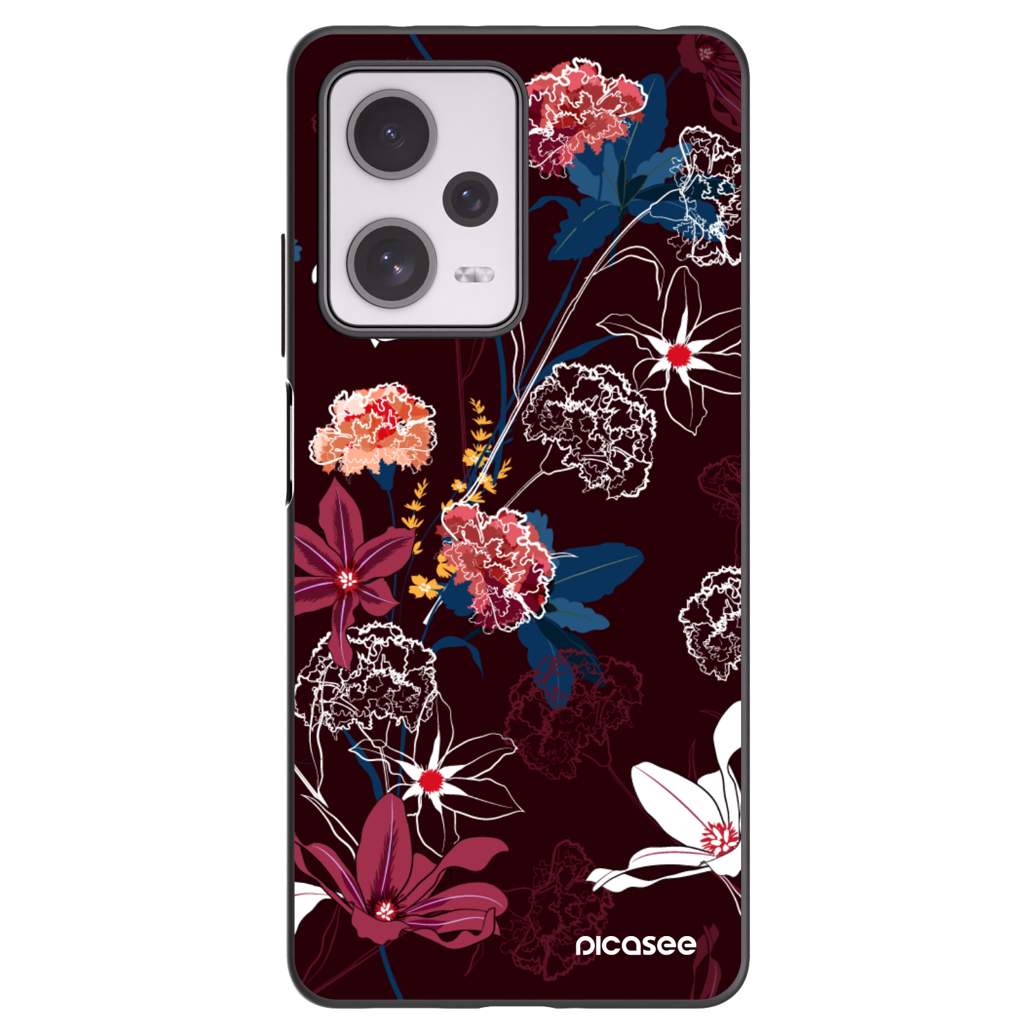 Picasee Μαύρη θήκη σιλικόνης για Xiaomi Redmi Note 12 Pro+ 5G - Dark Meadow