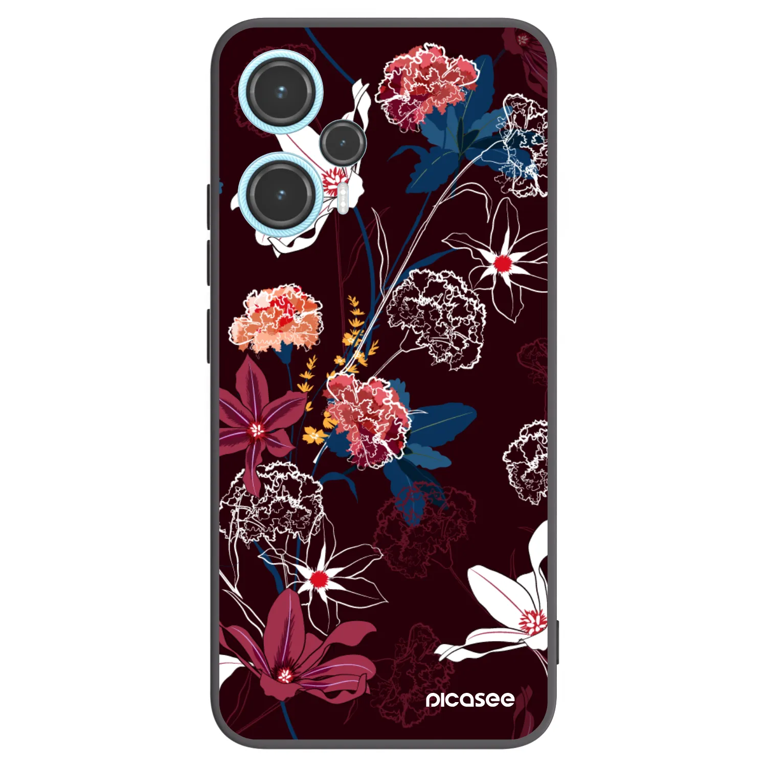 Picasee Μαύρη θήκη σιλικόνης για Xiaomi Poco F5 - Dark Meadow