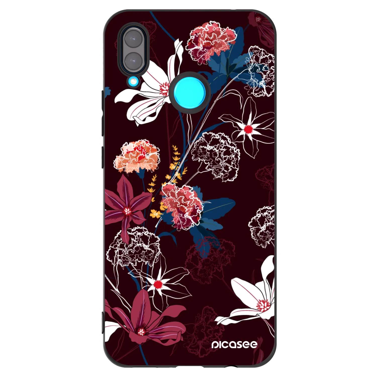 Picasee Μαύρη θήκη σιλικόνης για Huawei Nova 3i - Dark Meadow