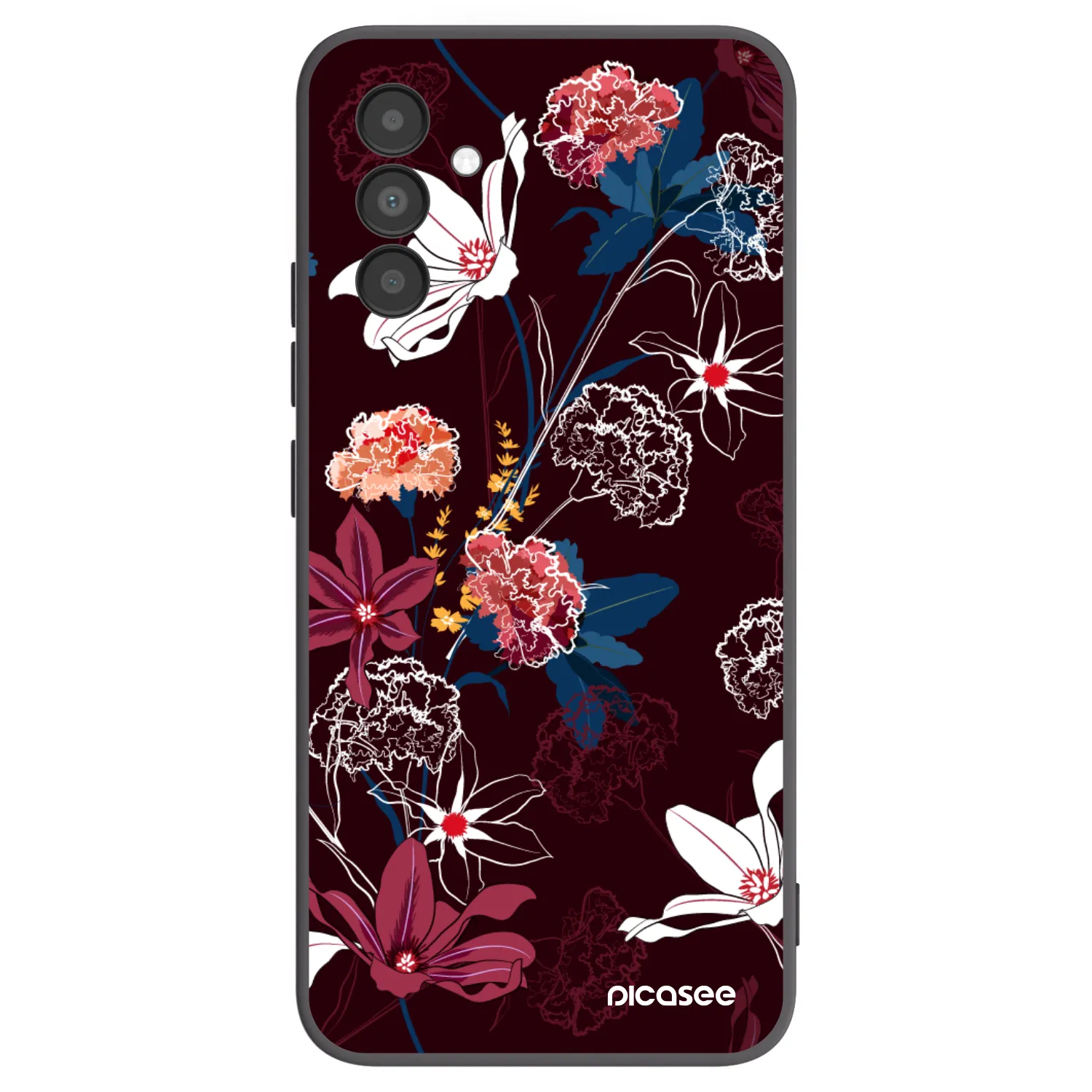 Picasee Μαύρη θήκη σιλικόνης για Samsung Galaxy A04s A047F - Dark Meadow