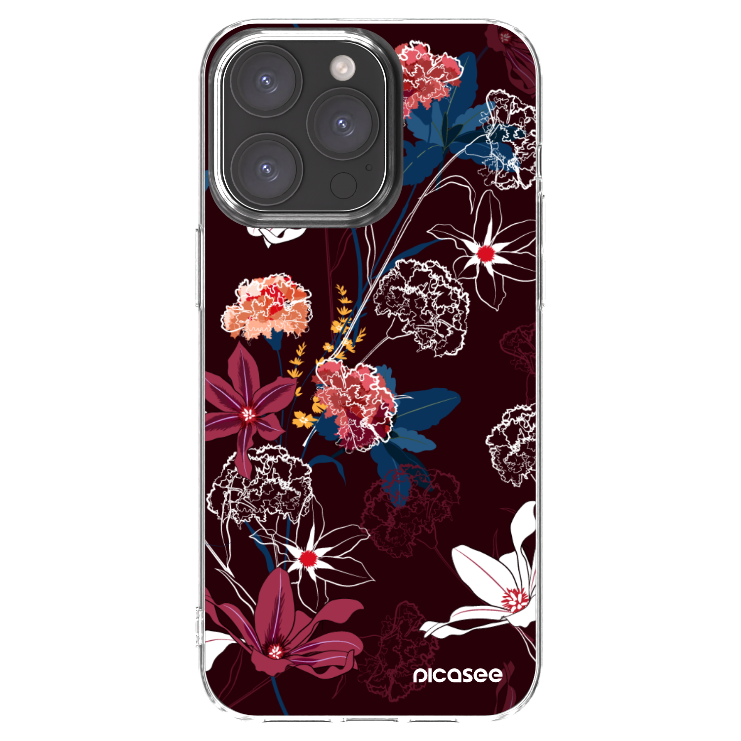 Picasee διαφανής θήκη σιλικόνης Apple iPhone 15 Pro Max - Dark Meadow