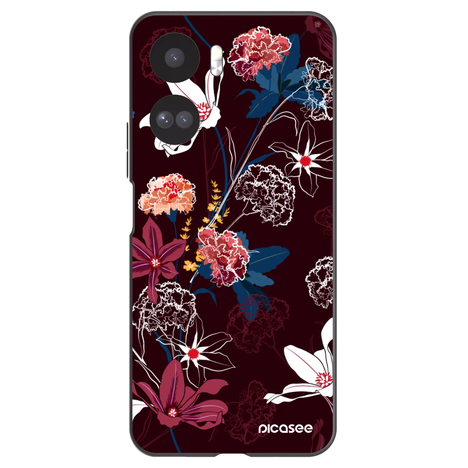 Picasee Μαύρη θήκη σιλικόνης για Honor 90 Lite 5G - Dark Meadow