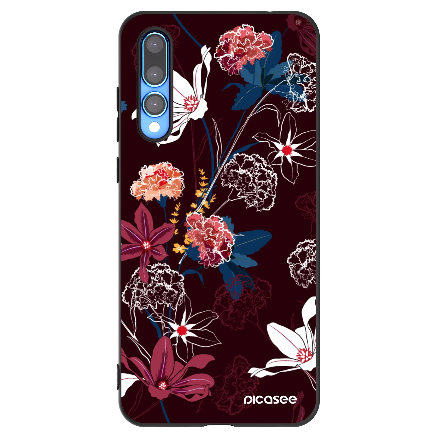 Picasee Μαύρη θήκη σιλικόνης για Huawei P20 Pro - Dark Meadow