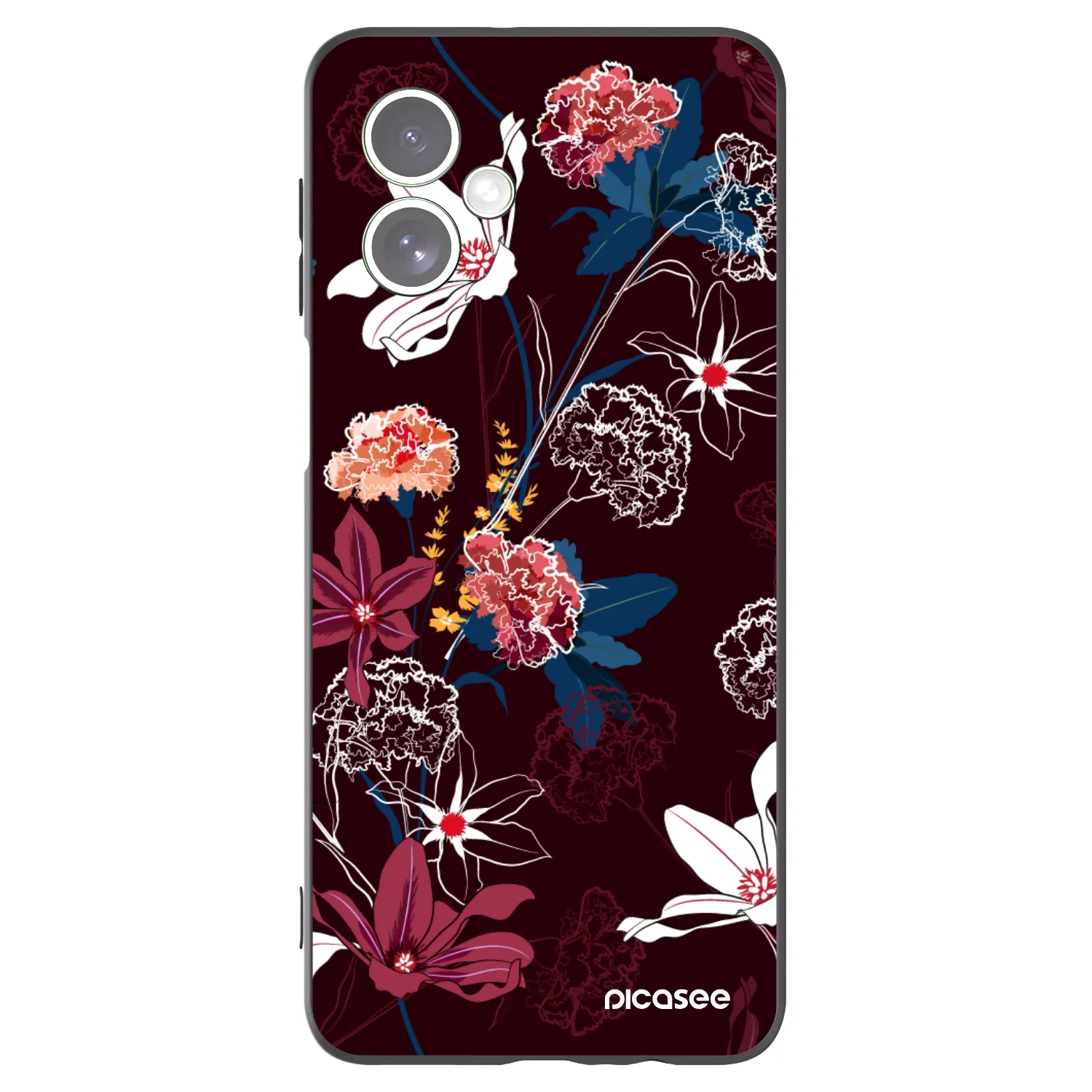 Picasee Μαύρη θήκη σιλικόνης για Motorola Moto G54 5G - Dark Meadow