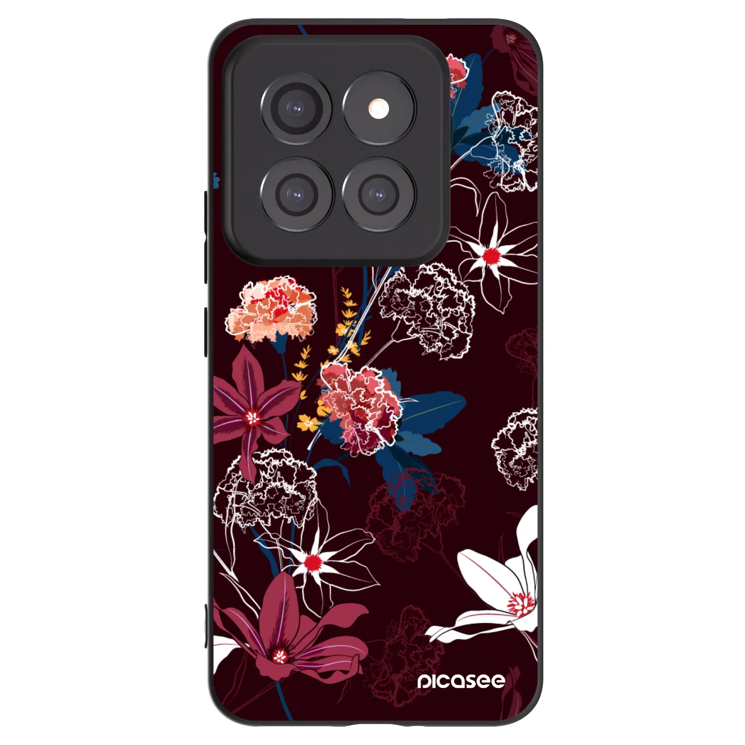 Picasee Μαύρη θήκη σιλικόνης για Xiaomi 14 Pro - Dark Meadow