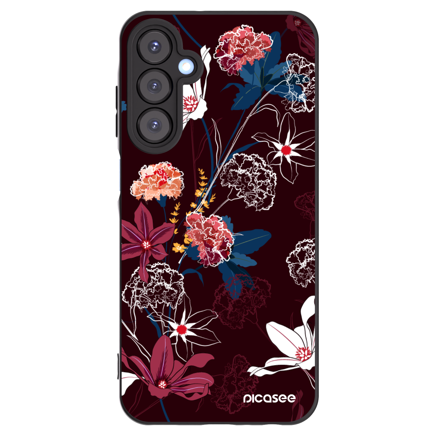 Picasee Μαύρη θήκη σιλικόνης για Samsung Galaxy A25 A256B 5G - Dark Meadow