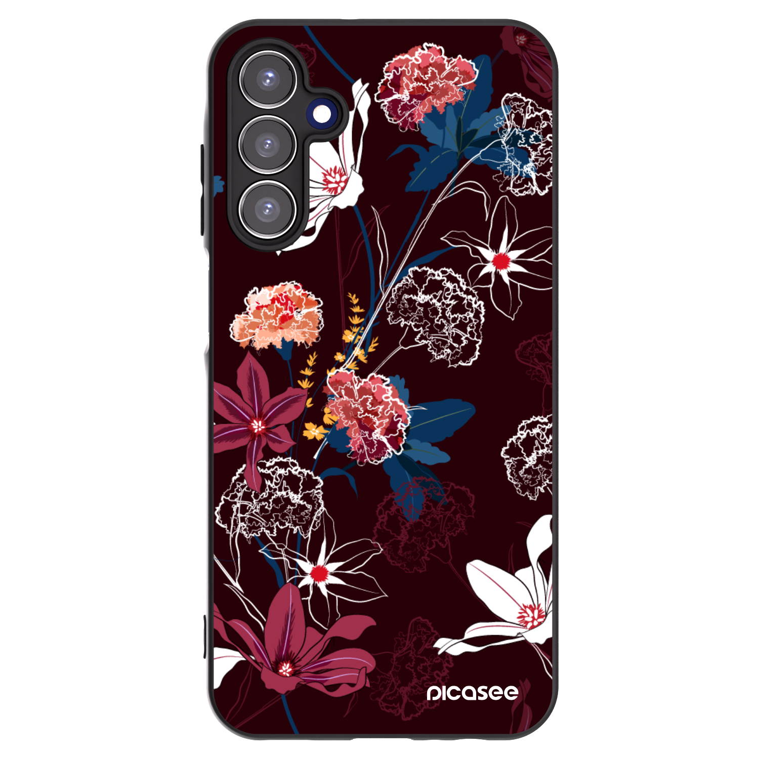 Picasee Μαύρη θήκη σιλικόνης για Samsung Galaxy A15 A156B 5G - Dark Meadow
