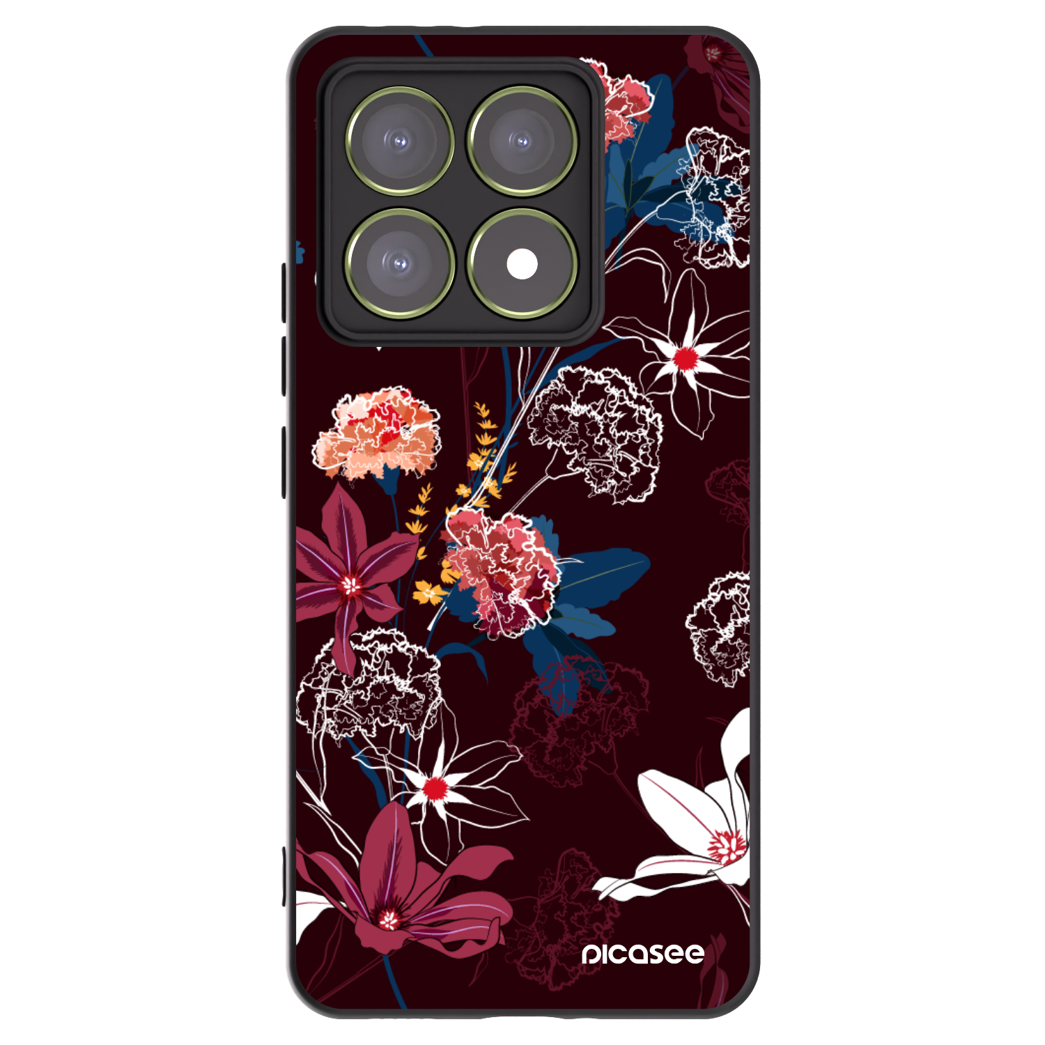 Picasee Μαύρη θήκη σιλικόνης για Xiaomi 14T - Dark Meadow