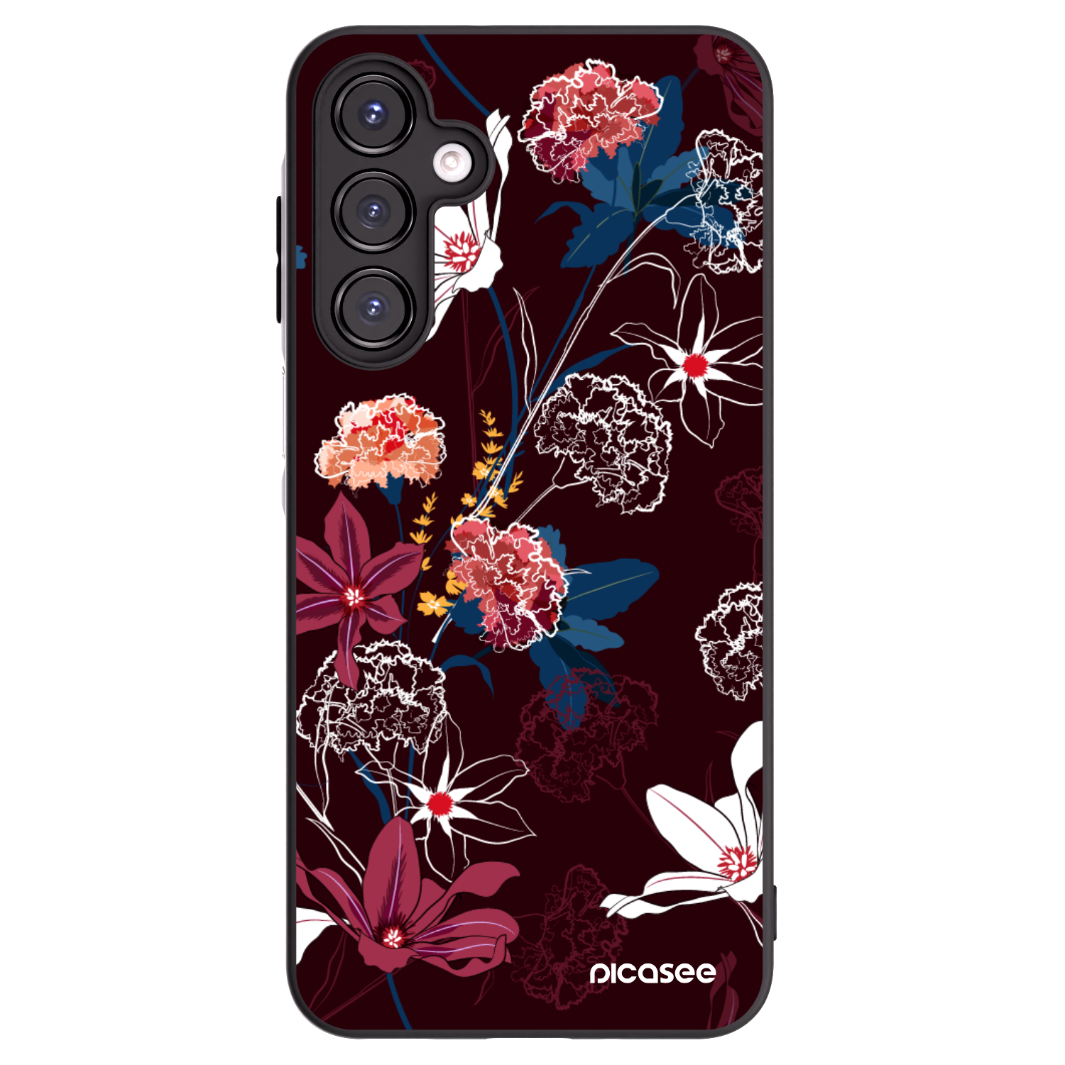 Picasee Μαύρη θήκη σιλικόνης για Samsung Galaxy A16 5G - Dark Meadow