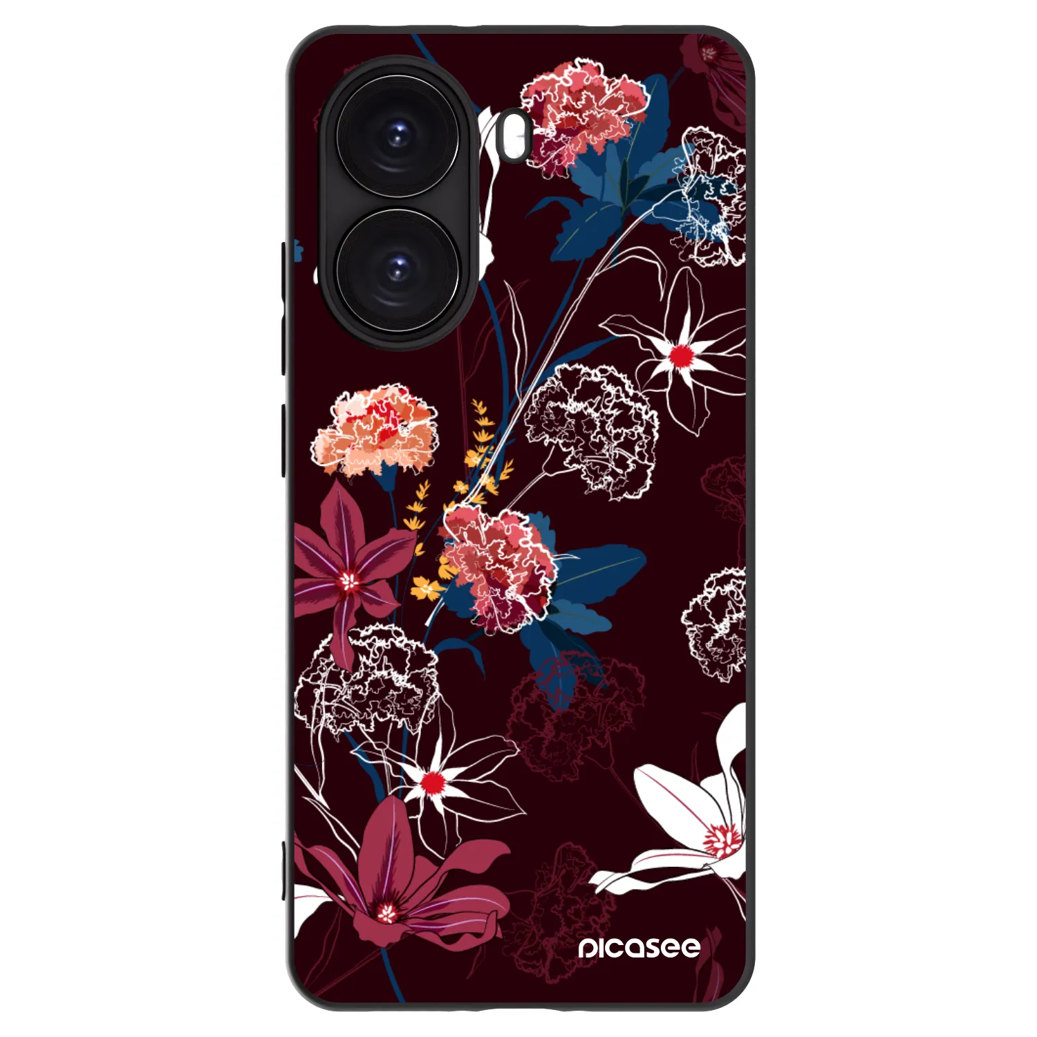 Picasee Μαύρη θήκη σιλικόνης για Xiaomi Poco X7 Pro 5G - Dark Meadow