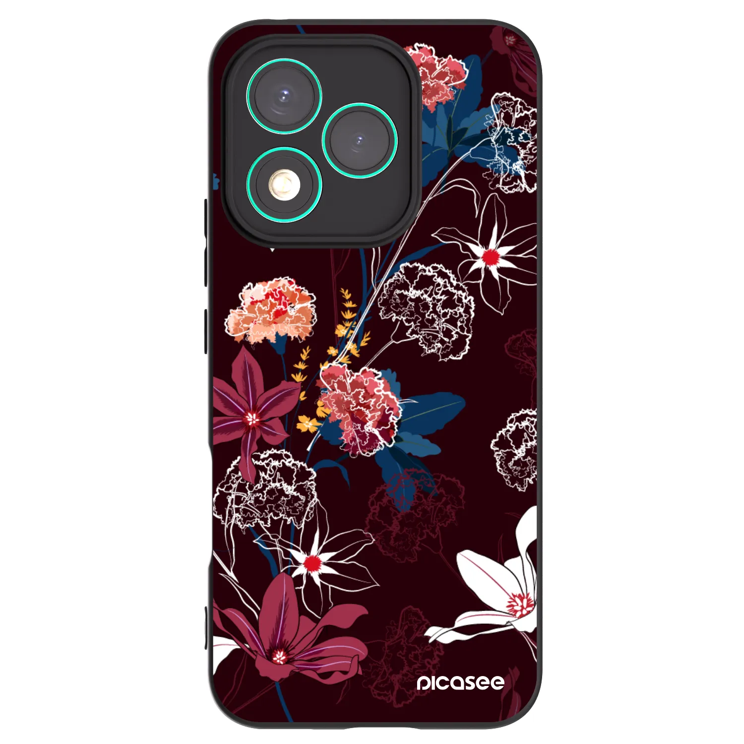 Picasee Μαύρη θήκη σιλικόνης για Honor 400 Lite 5G - Dark Meadow