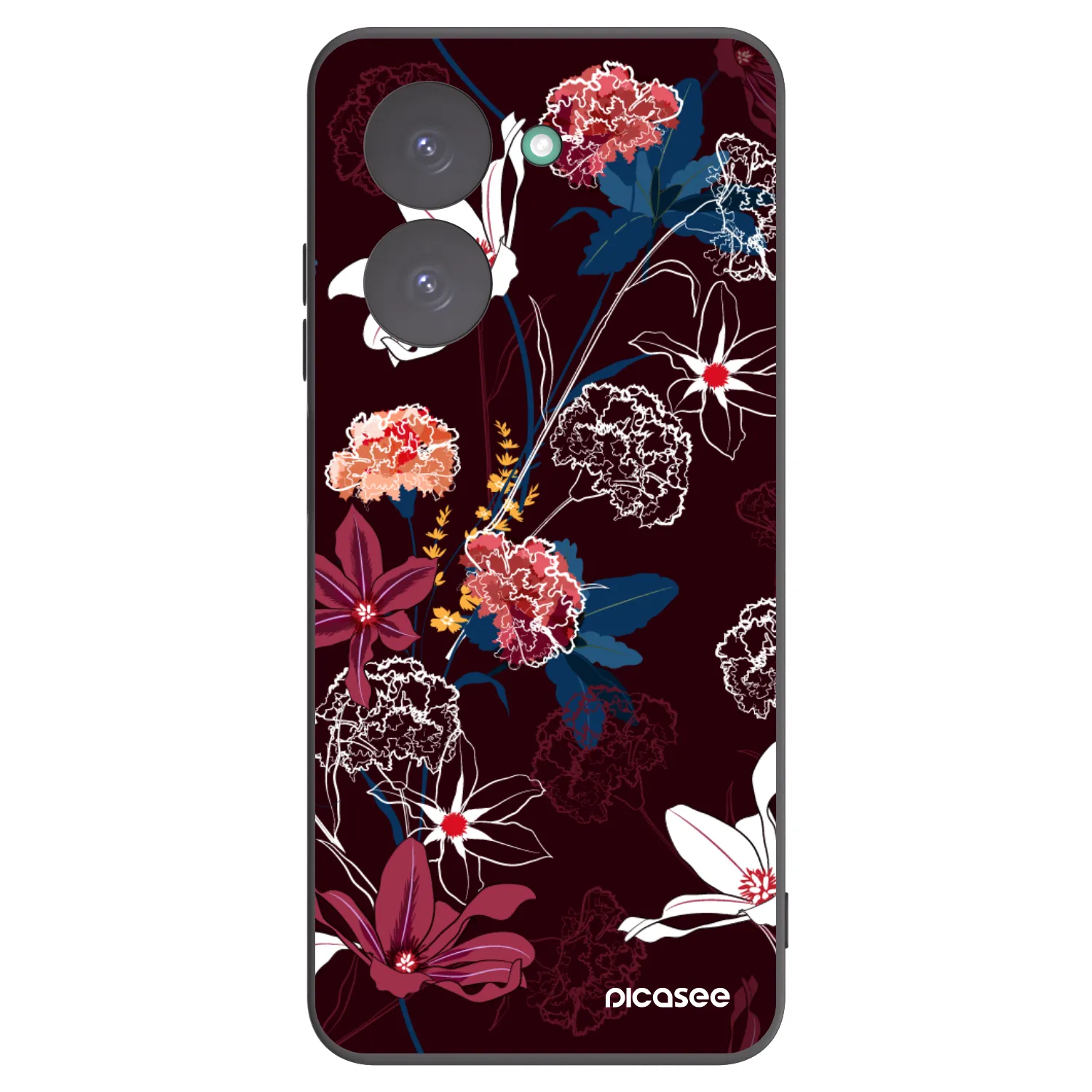 Picasee Μαύρη θήκη σιλικόνης για Xiaomi Redmi A5 - Dark Meadow