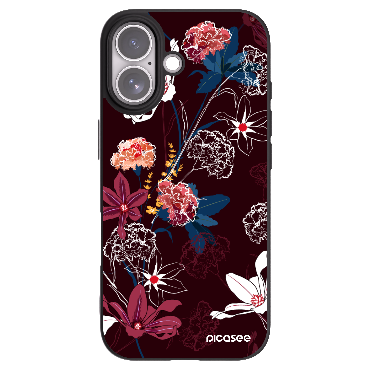 Picasee Μαύρη θήκη σιλικόνης για Apple iPhone 17 - Dark Meadow