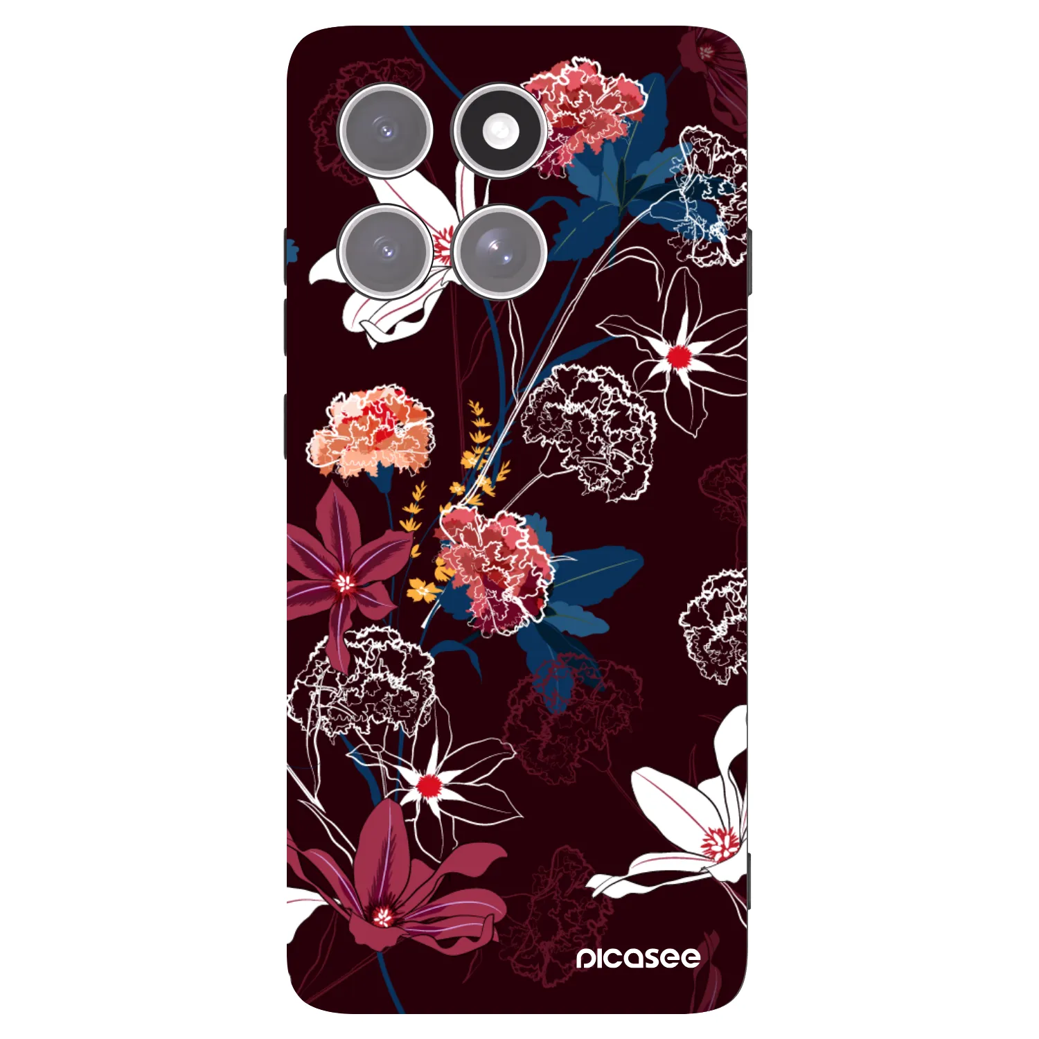 Picasee Μαύρη θήκη σιλικόνης για Motorola Edge 60 Pro - Dark Meadow