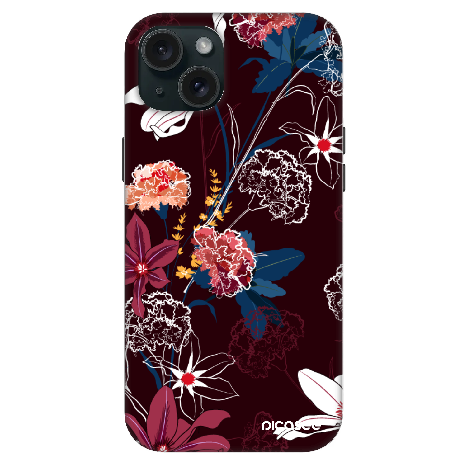 Picasee Fashion Case MagSafe για Apple iPhone 15 Plus - Dark Meadow