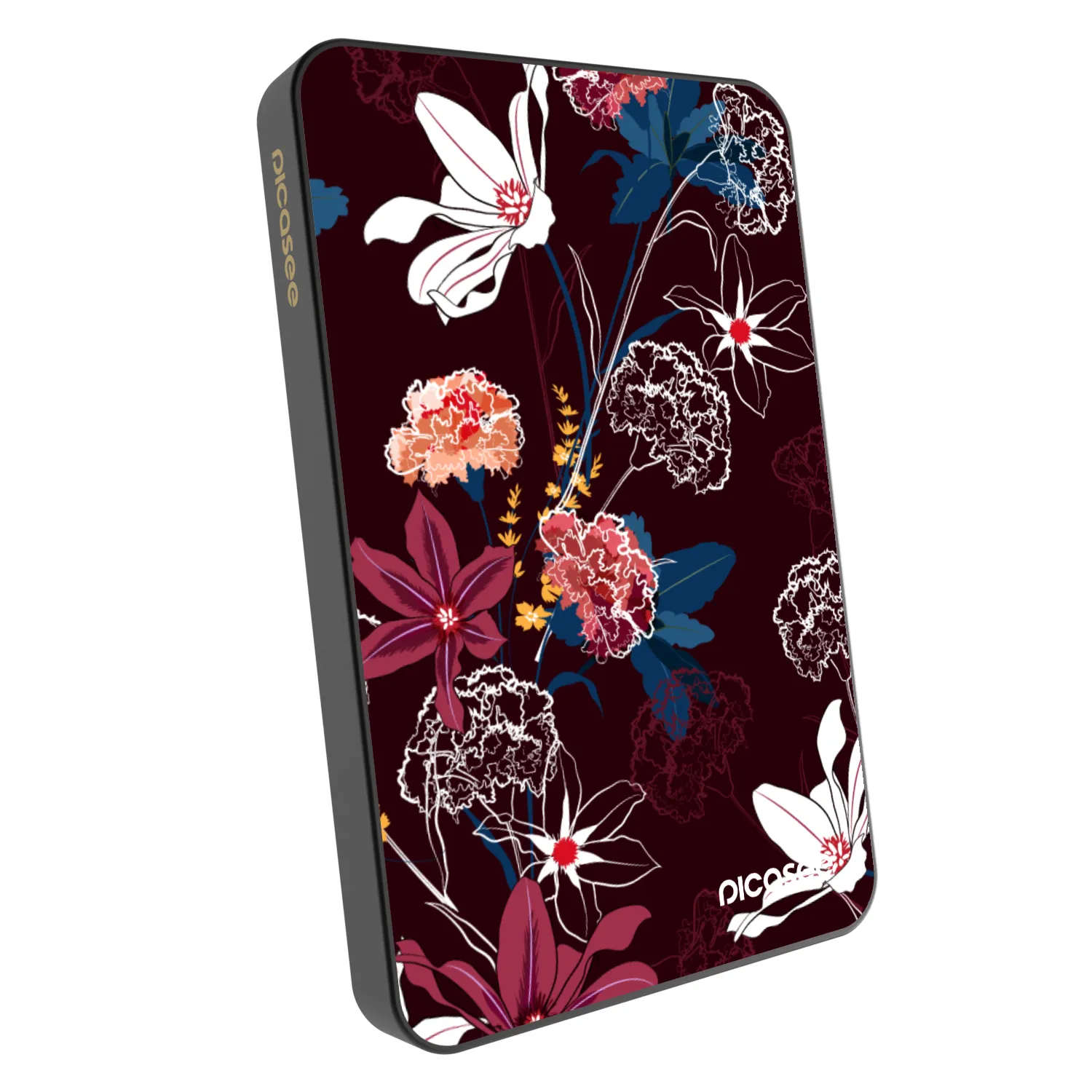 Picasee Powerbank με MagSafe 5 000 mAh Γκρί - Dark Meadow