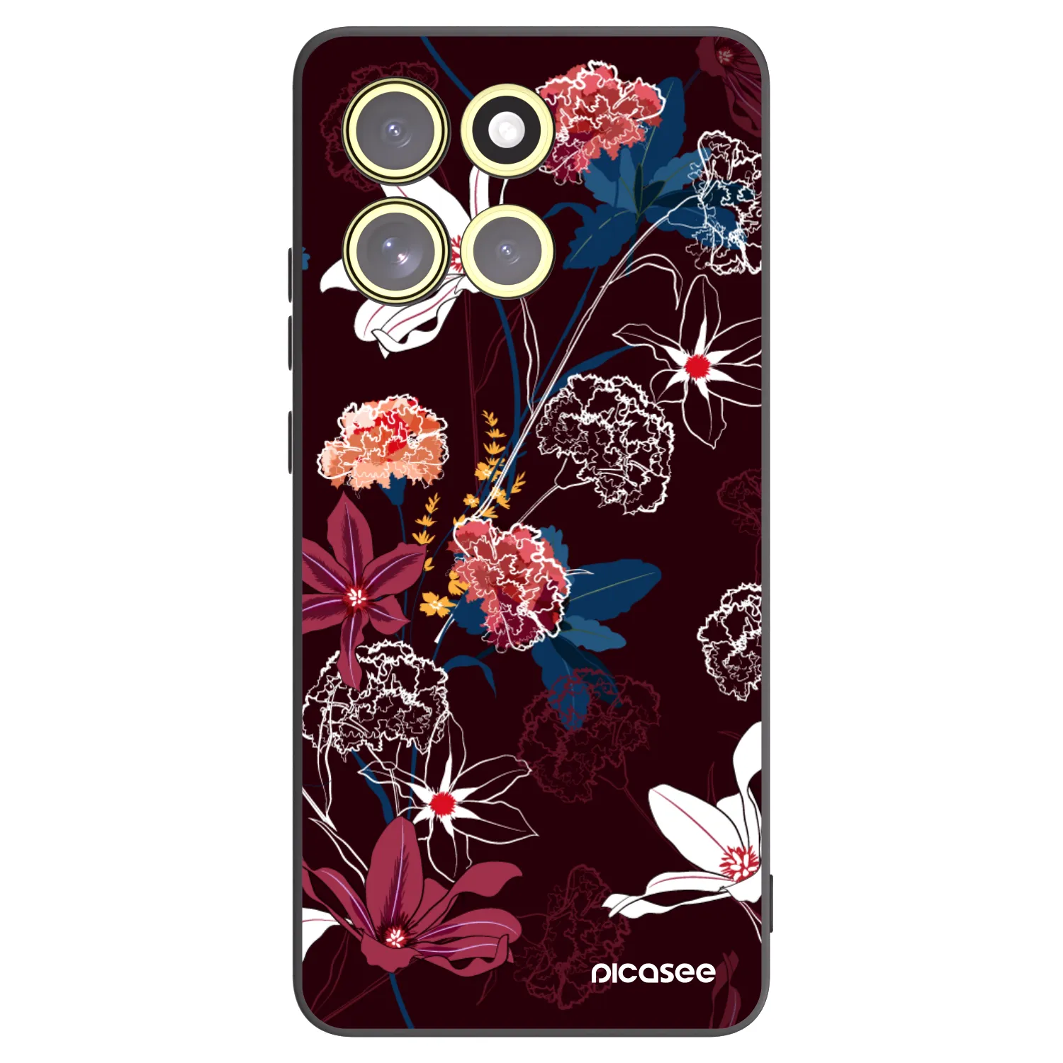 Picasee Μαύρη θήκη σιλικόνης για Motorola Moto G86 5G - Dark Meadow
