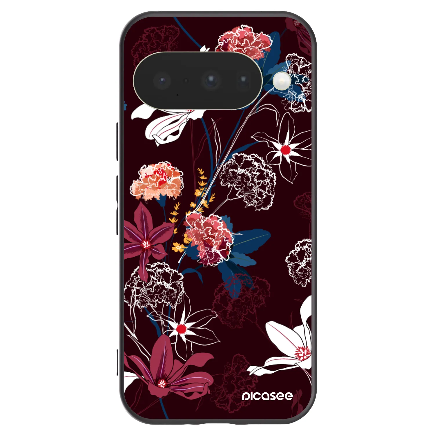Picasee Μαύρη θήκη σιλικόνης για Google Pixel 10 - Dark Meadow