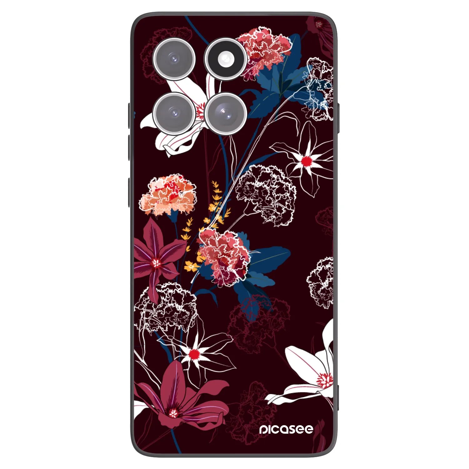 Picasee Μαύρη θήκη σιλικόνης για Motorola Edge 60 Fusion - Dark Meadow
