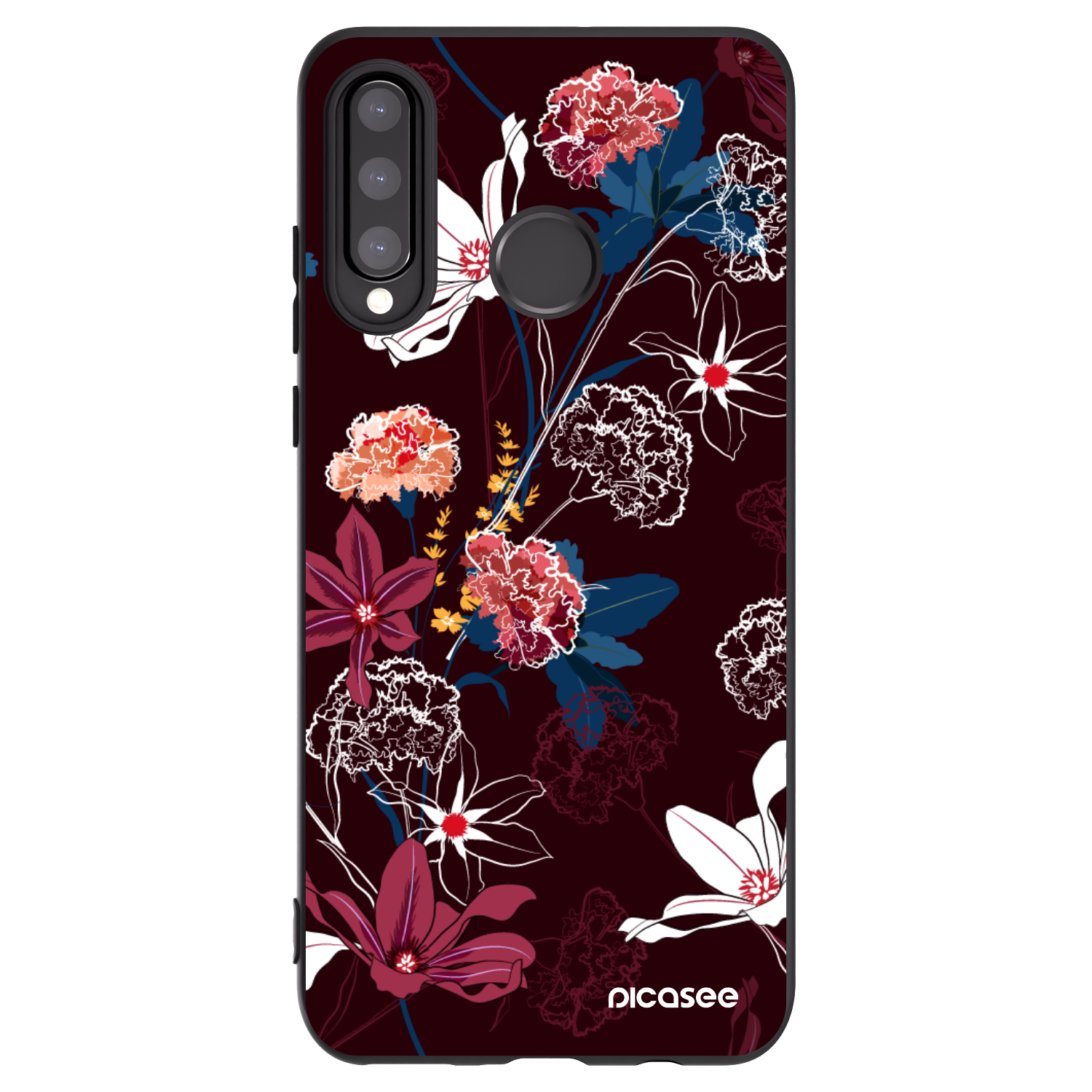 Picasee Μαύρη θήκη σιλικόνης για Huawei P30 Lite - Dark Meadow