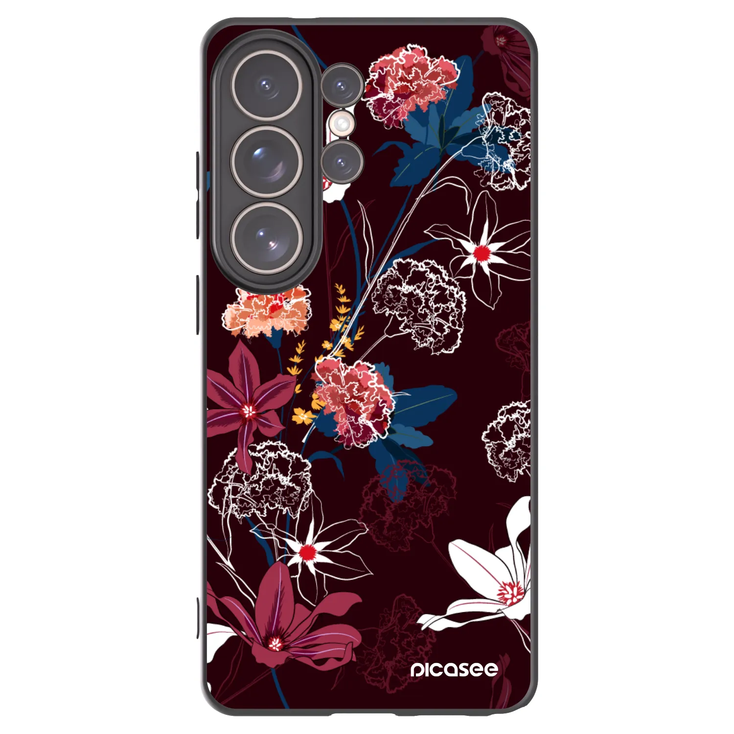 Picasee Μαύρη θήκη σιλικόνης για Samsung Galaxy S26 Ultra - Dark Meadow