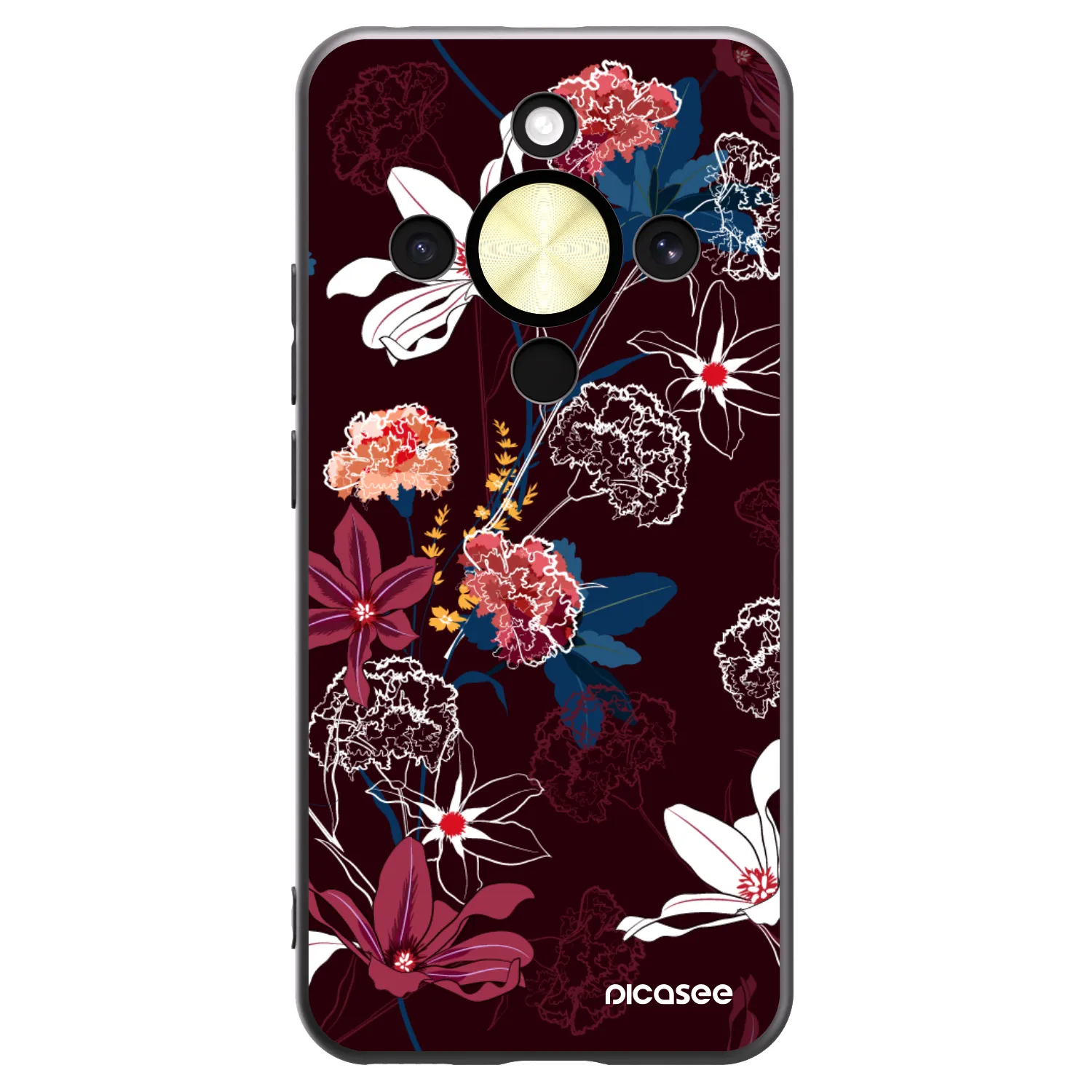 Picasee Μαύρη θήκη σιλικόνης για Honor Magic8 Lite 5G - Dark Meadow