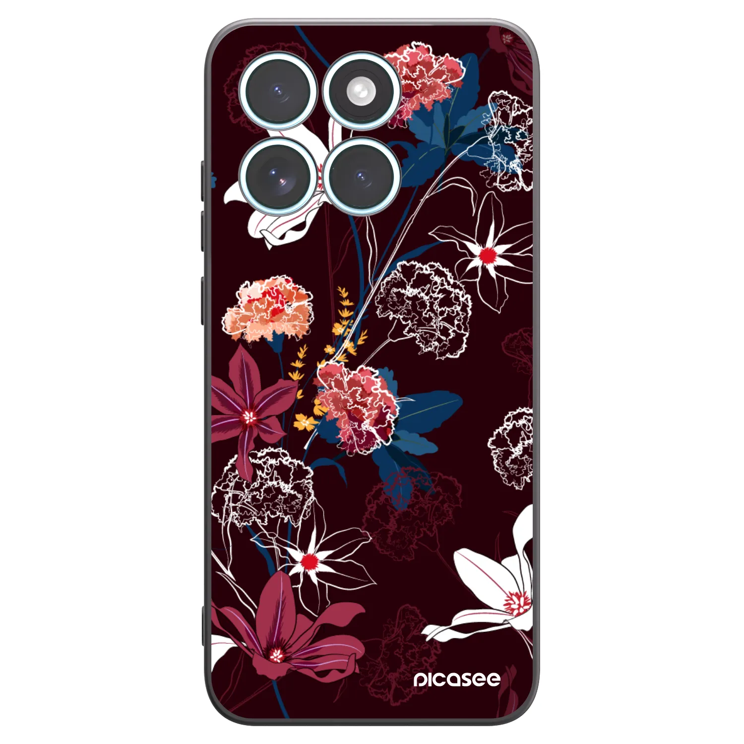 Picasee Μαύρη θήκη σιλικόνης για Motorola Edge 70 Fusion - Dark Meadow