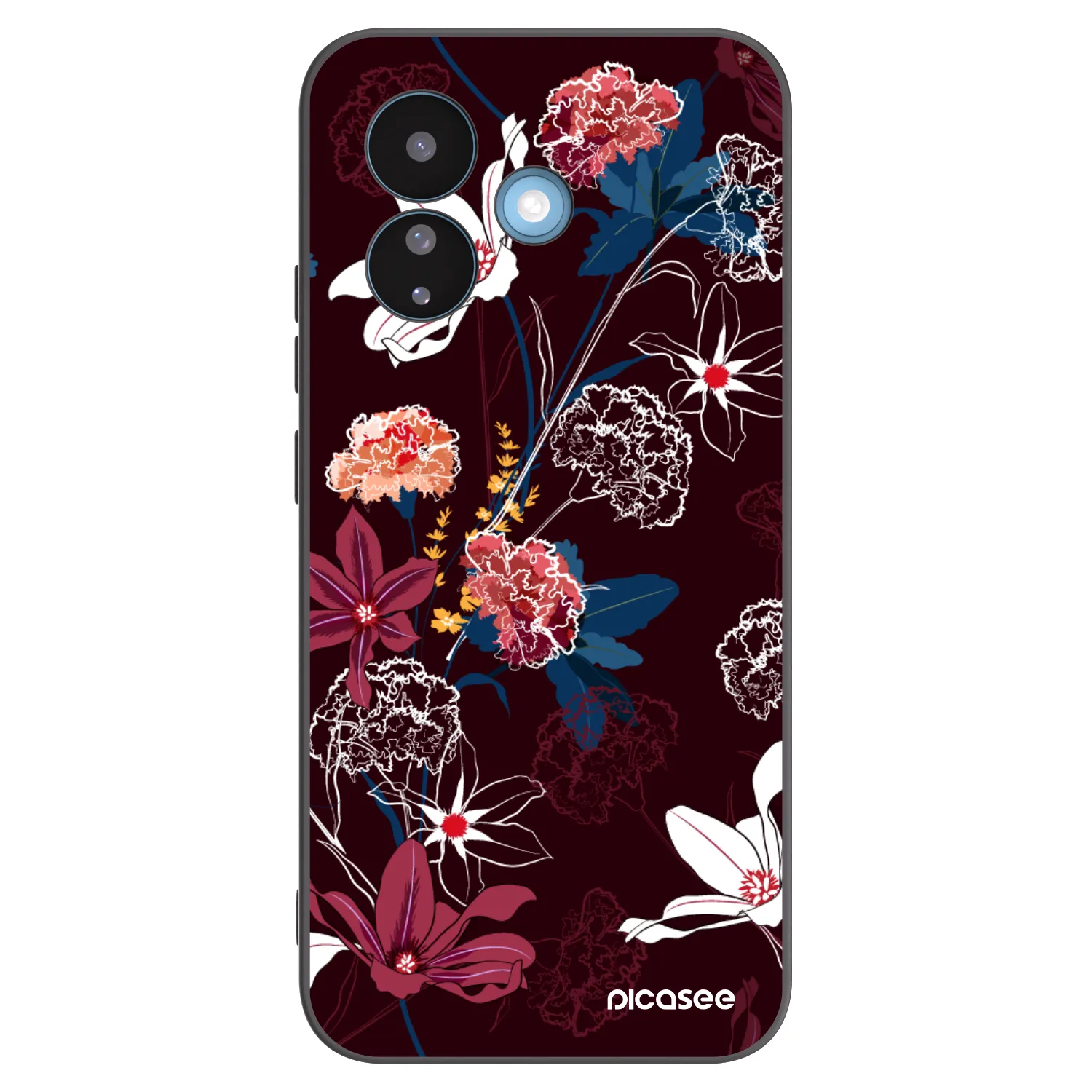 Picasee Μαύρη θήκη σιλικόνης για Xiaomi Redmi Note 17 Pro 5G - Dark Meadow