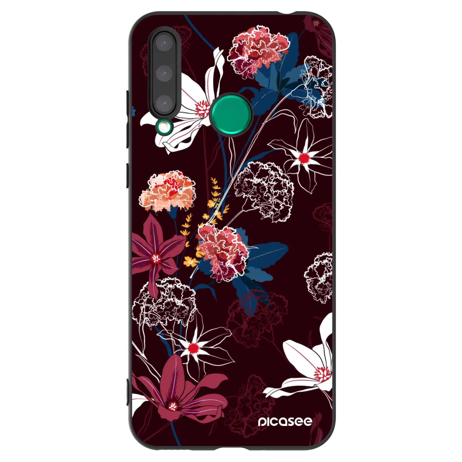 Picasee Μαύρη θήκη σιλικόνης για Honor 20 Lite - Dark Meadow