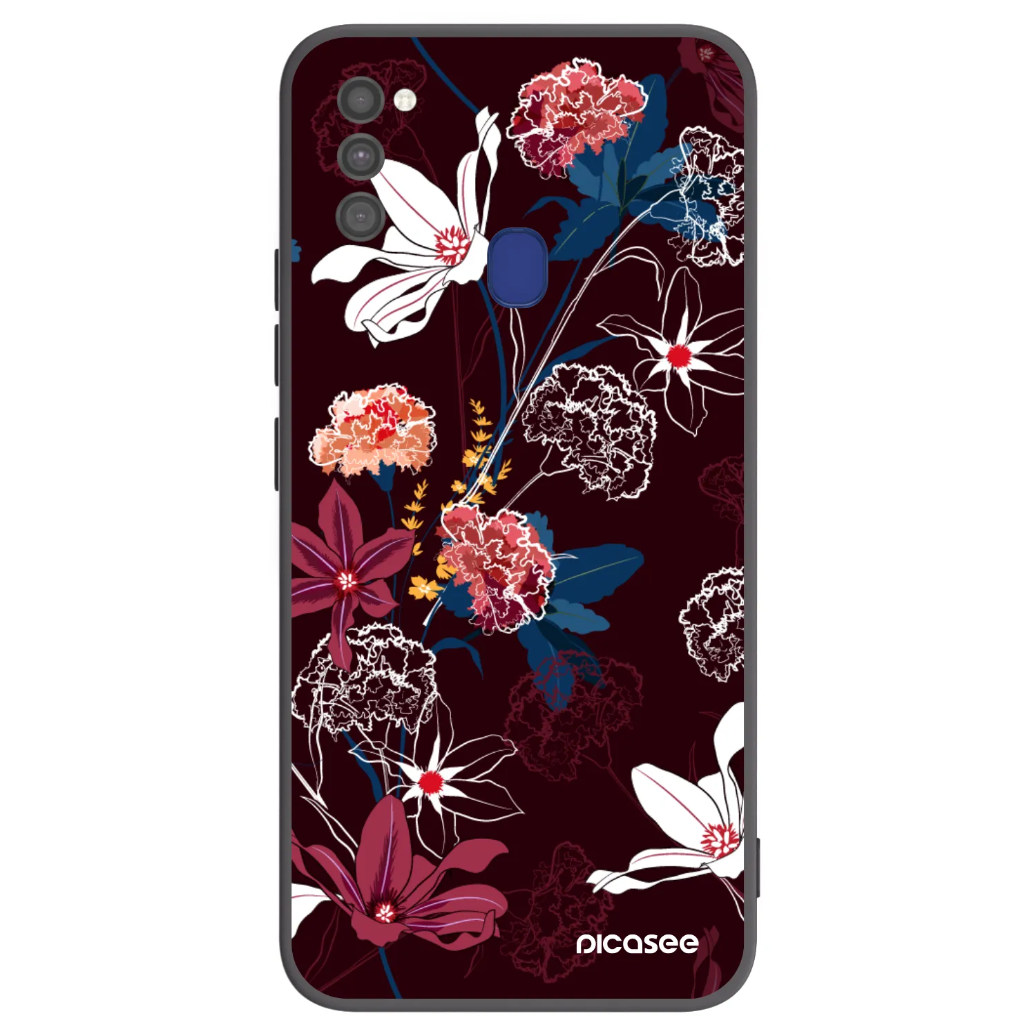 Picasee Μαύρη θήκη σιλικόνης για Samsung Galaxy M21 M215F - Dark Meadow