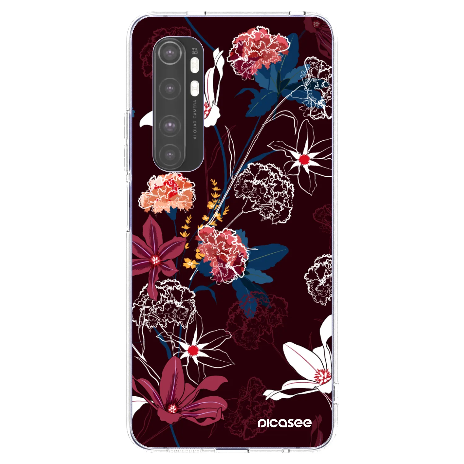 Picasee διαφανής θήκη σιλικόνης Xiaomi Mi Note 10 Lite - Dark Meadow