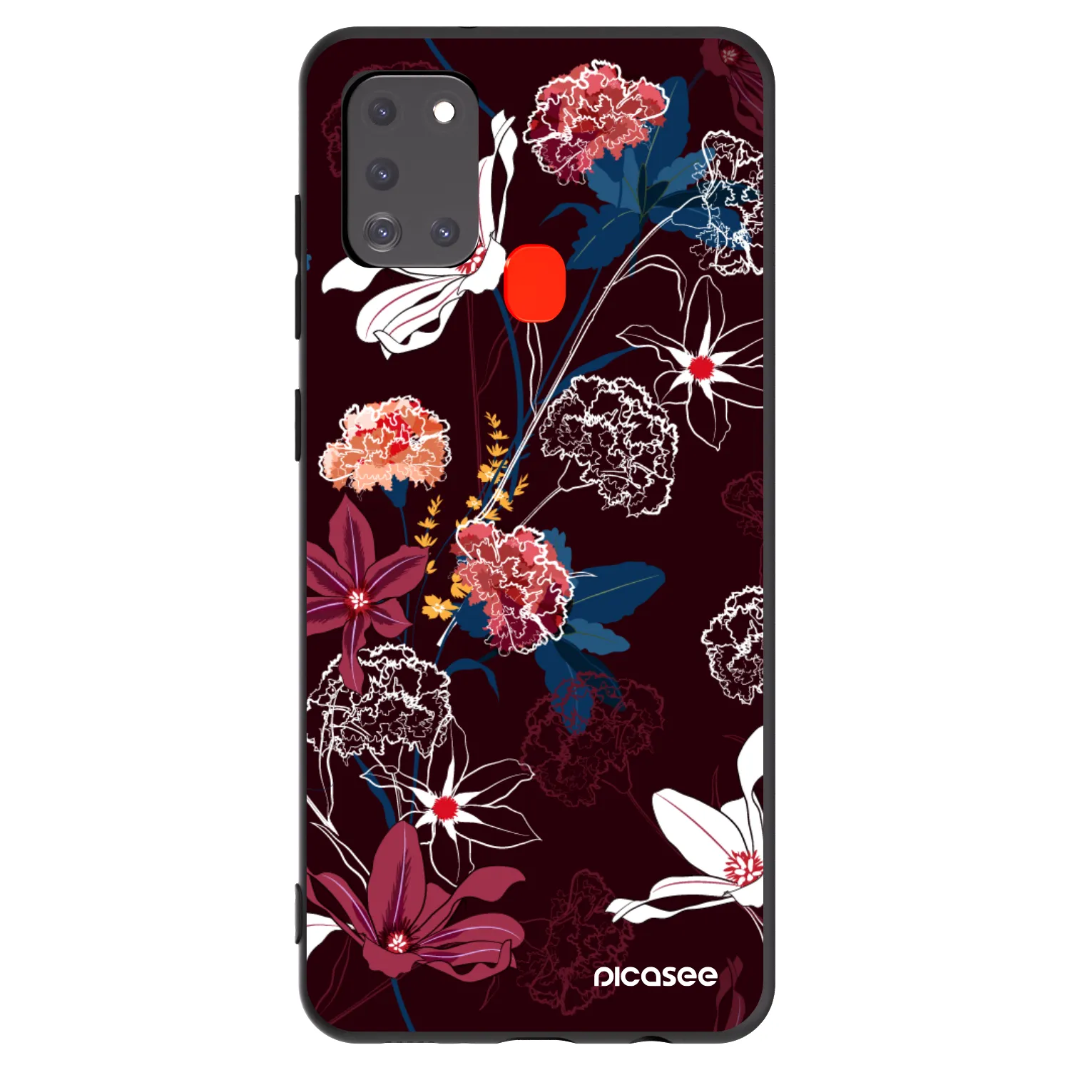 Picasee Μαύρη θήκη σιλικόνης για Samsung Galaxy A21s - Dark Meadow