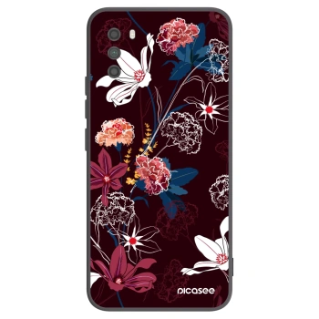 Picasee Μαύρη θήκη σιλικόνης για Xiaomi Poco M3 - Dark Meadow