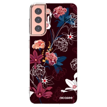 Picasee διαφανής θήκη σιλικόνης Samsung Galaxy S21 5G G991B - Dark Meadow