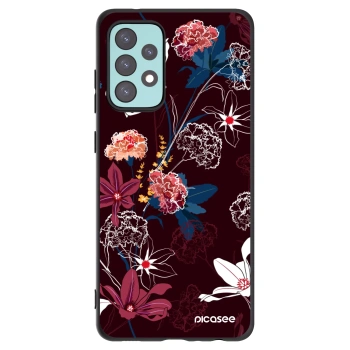 Picasee Μαύρη θήκη σιλικόνης για Samsung Galaxy A72 A725F - Dark Meadow