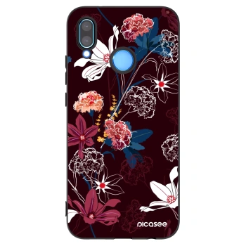 Picasee Μαύρη θήκη σιλικόνης για Huawei P20 Lite - Dark Meadow