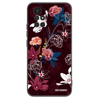 Picasee Μαύρη θήκη σιλικόνης για Xiaomi Redmi 10 - Dark Meadow